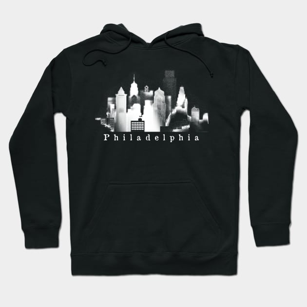 Philadelphia Graphic Original Skyline Tees Hoodie by DimDom